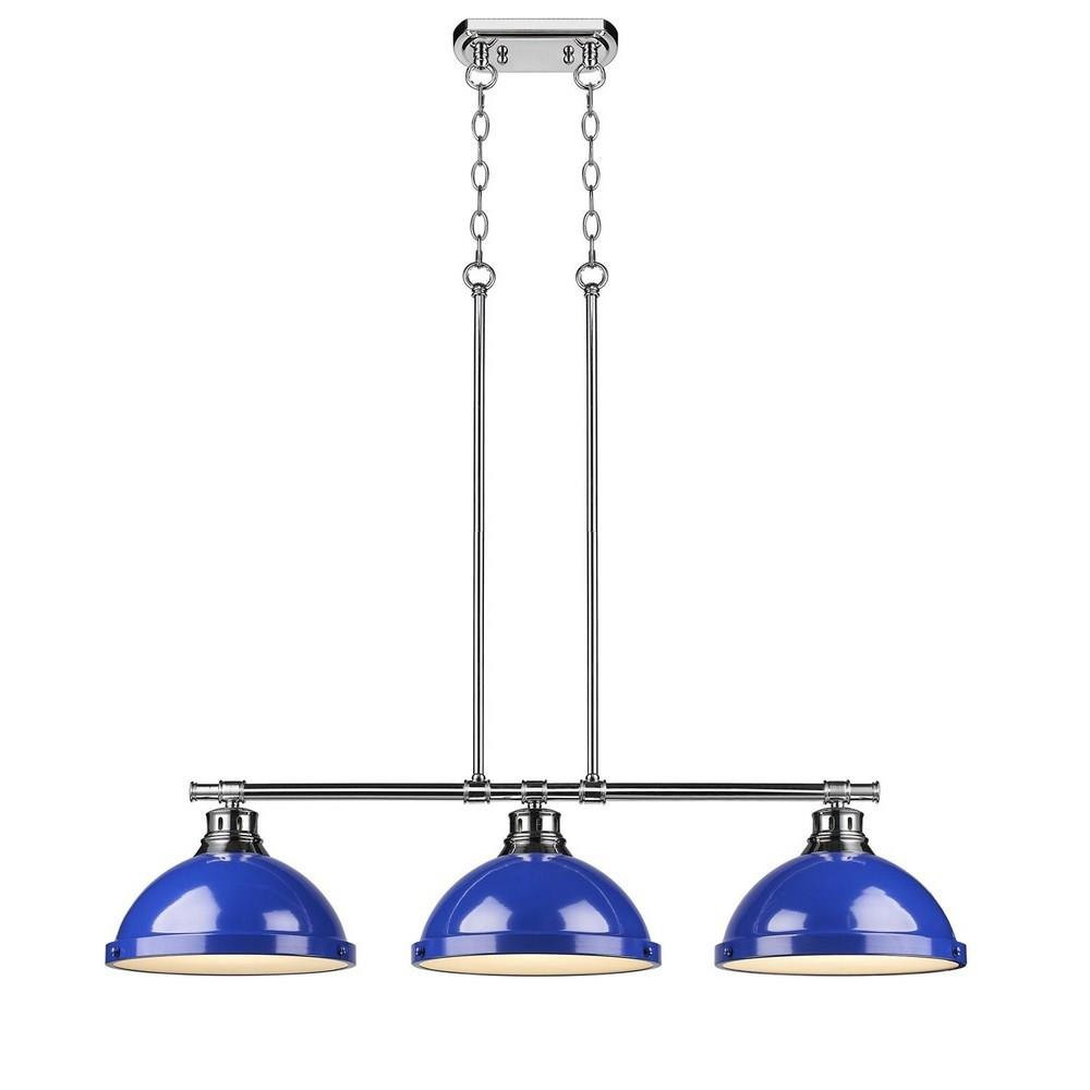 Duncan 3 Light Oversized Linear Pendant by Golden - 3602-3LP